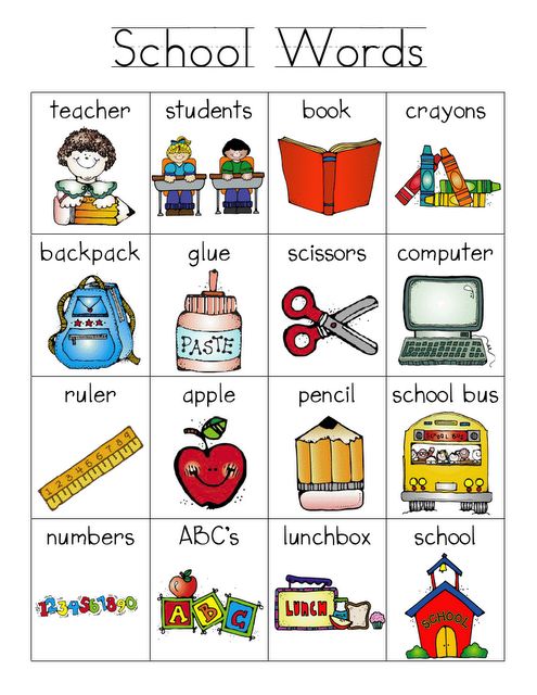 the back to school words and pictures are shown in this printable worksheet