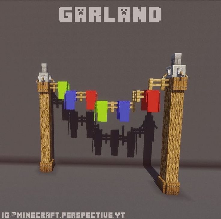 an image of a minecraft project with the name garland on it