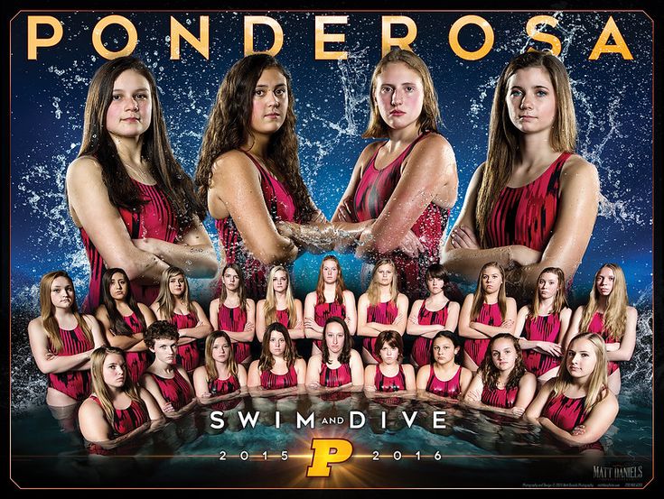 the women's water polo team is shown in this promotional photo for ponderosa