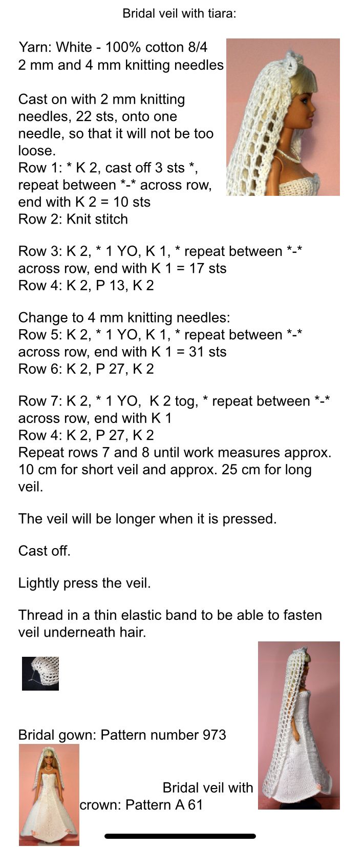 the instructions for crochet wedding gowns