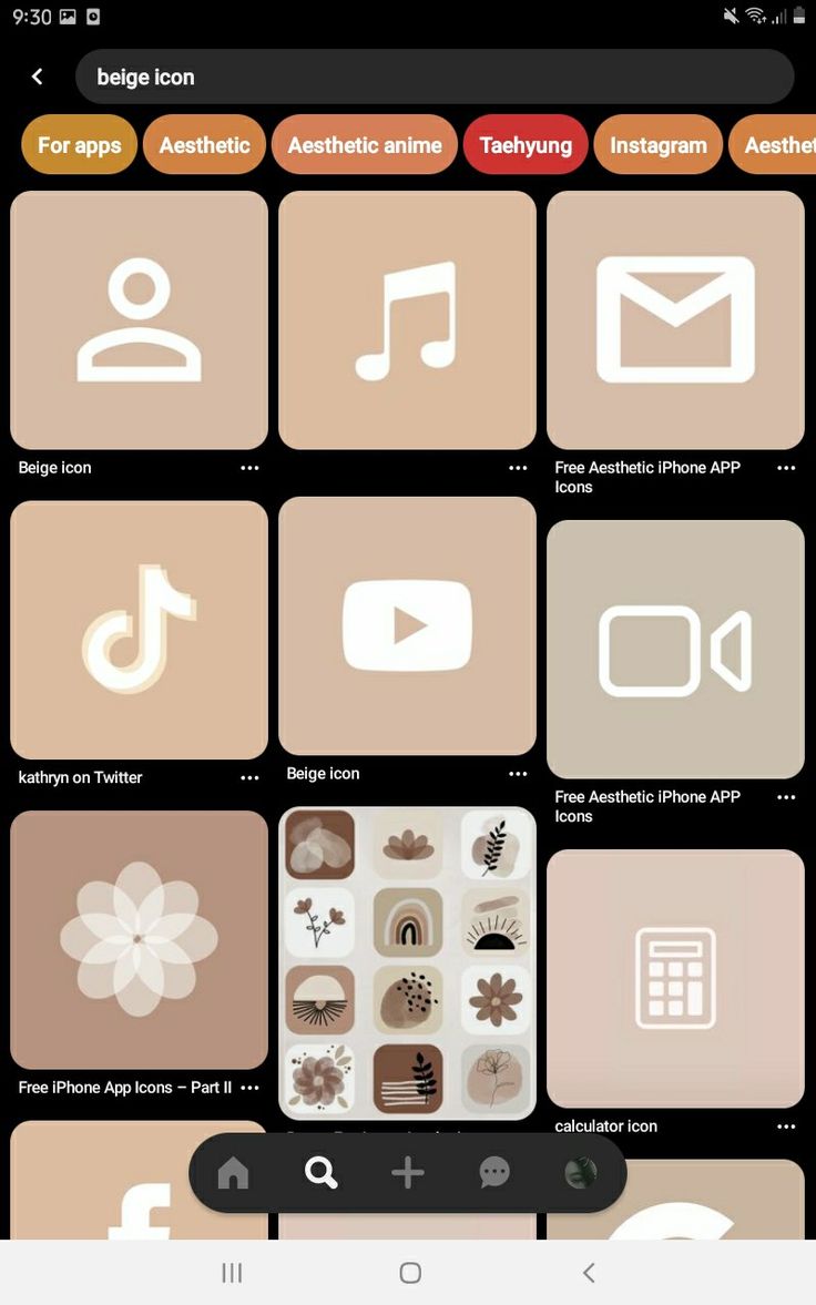 an iphone screen with various icons on it