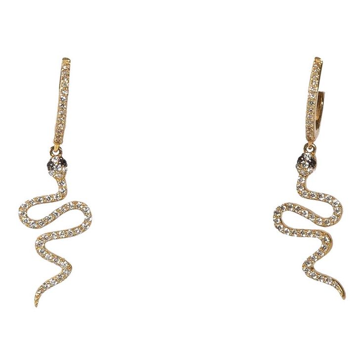 We love snakes and we love a good dangle earring. So for us, this earring has it all. A little bit of whimsical with a whole lot of chic!  .01 ct bd; 12 mm  Exact dimensions are unknown. Please reach out in the seller Q&A for any questions on measurements. Elegant Snake-shaped Jewelry With Diamond Accents, Elegant Snake Shape Earrings With Ear Wire, Snake-shaped Yellow Gold Earrings For Gift, Elegant Yellow Gold Snake Earrings, Snake-shaped Single Earring As Gift, Snake Shaped Single Earring As Gift, Elegant Snake-shaped Single Earring, Yellow Gold Snake-shaped Earrings Gift, Yellow Gold Snake-shaped Earrings