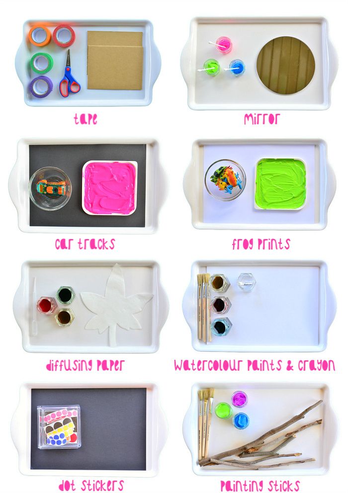 the instructions for making an art and craft tray