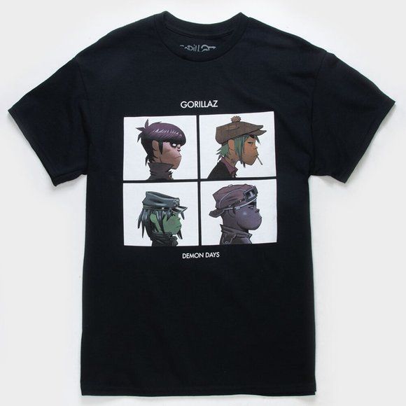 Gorillaz Graphic Band T-Shirt, Medium Isobel Core, Band Shirt Outfits Grunge, Gorillaz Merch, Band Shirt Outfits, Gorilla Band, Gorillaz Shirt, Gorillaz Demon Days, Gorillaz Band, Electric Art