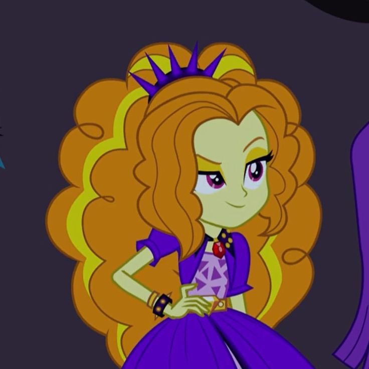 the princess in her purple dress is standing next to an evil looking monster with long hair