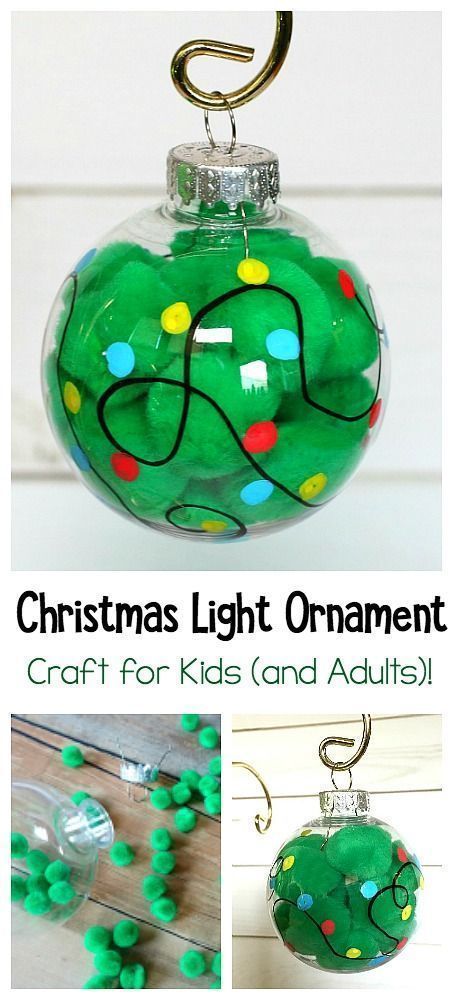 christmas light ornament craft for kids and adults with instructions on how to make it