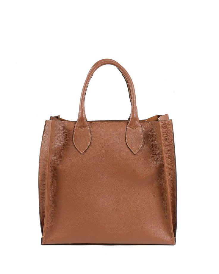 The Dee Holdall Tote elevates the expectations of a tote bag. Featuring a removable interior pocket and removable shoulder strap, this tote is as good at multitasking as you are. The structured silhouette and timeless pebble grain 100% fine Italian leather make this tote a classic addition to every outfit. Made in Italy 100% Leather Measures (Width-Height-Depth): 36x34x18 cm Textured Leather Shoulder Bag With Double Handle For Work, Textured Leather Double Handle Shoulder Bag For Work, Top Handle Satchel With Smooth Grain For Shopping, Top Handle Smooth Grain Satchel For Shopping, Pebbled Leather Textured Tote Shoulder Bag, Smooth Grain Top Handle Satchel For Shopping, Rectangular Pebbled Leather Bag For Shopping, Textured Pebbled Leather Tote Shoulder Bag, Shopping Satchel With Smooth Grain And Double Handle