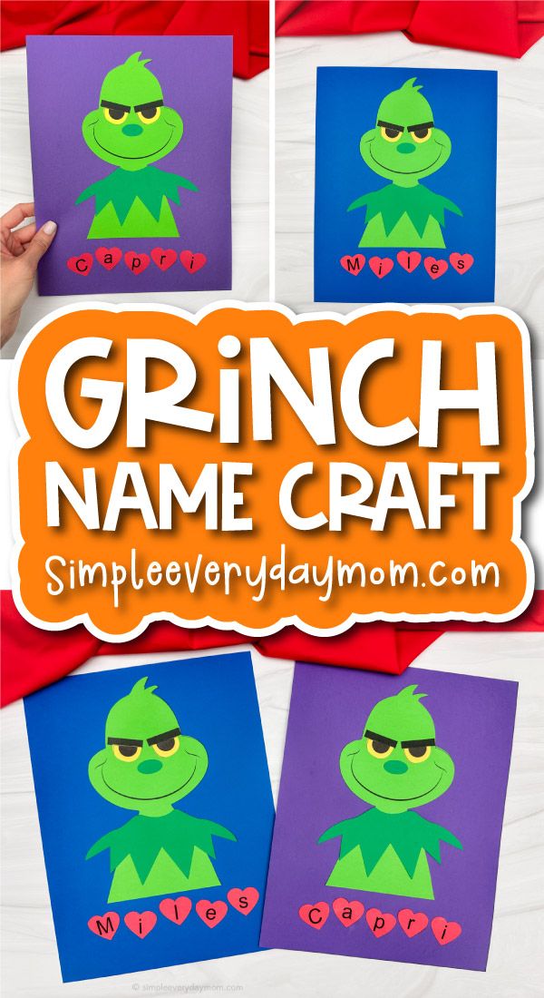 the grin name craft for kids to make with paper and glue is an easy way to practice