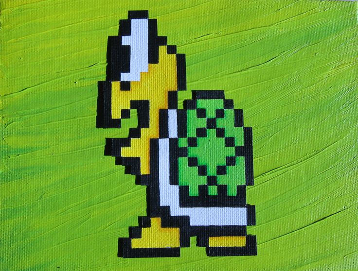 an image of a pixel art painting on wood