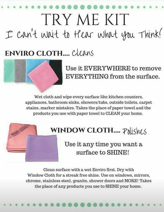 the instructions for how to use window cloths