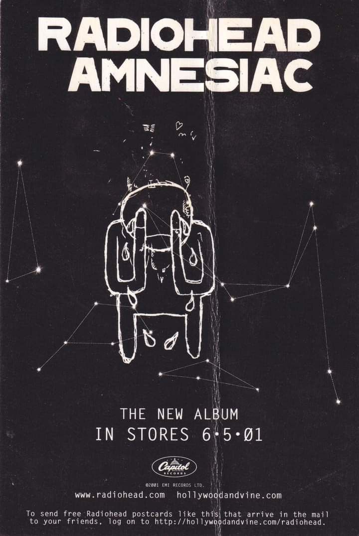 the poster for radiohead's new album, in stores 6 - 5 - 01