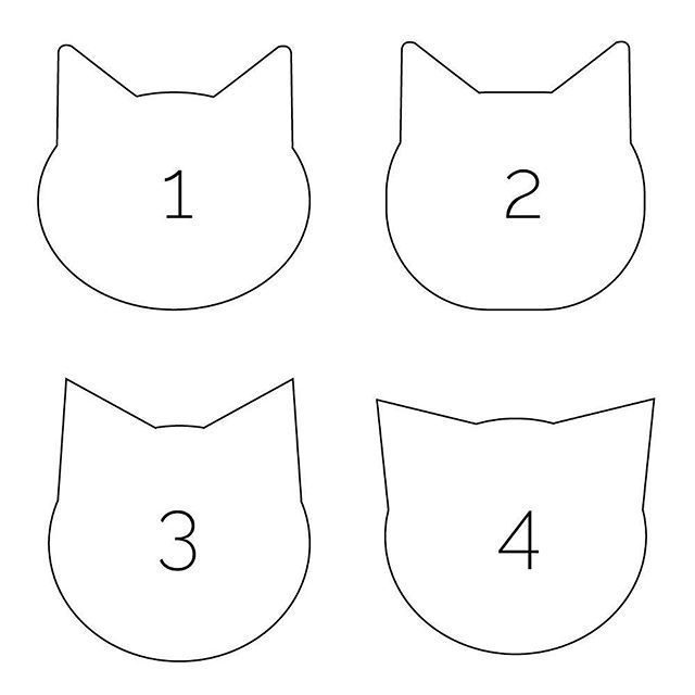 an image of cat's face cut out with numbers