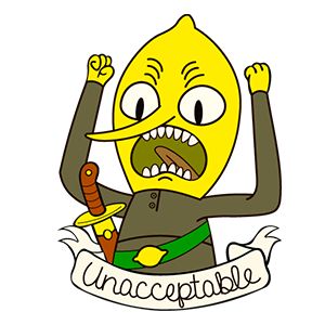 Adventure Time Lemongrab Unacceptable Sticker Adventure Time Lemongrab Unacceptable, Lemon Adventure Time, Lemongrab Tattoos, Lemongrab Unacceptable, Unacceptable Lemongrab, Lemongrab Adventure Time, Hunson Abadeer, Sandwich Sticker, Bread Sticker