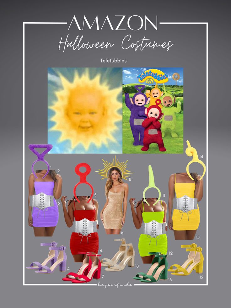 an advertisement for the amazon halloween costume contest with images of women in dresses and sunflowers