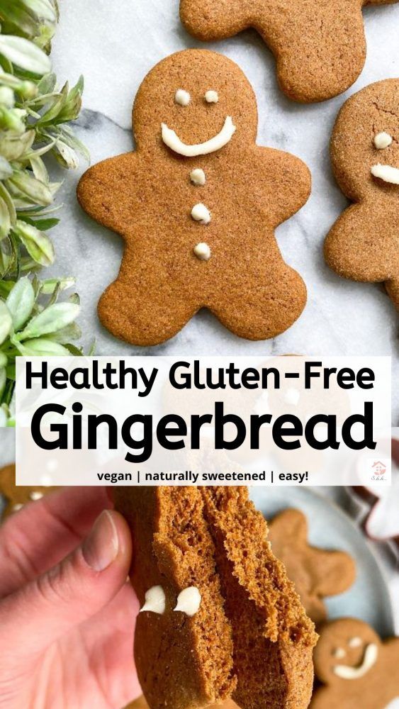 healthy gluten - free gingerbread cookies are the perfect treat for holiday baking