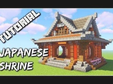 the japanese shrine in minecraft with text overlay that reads,'how to build a