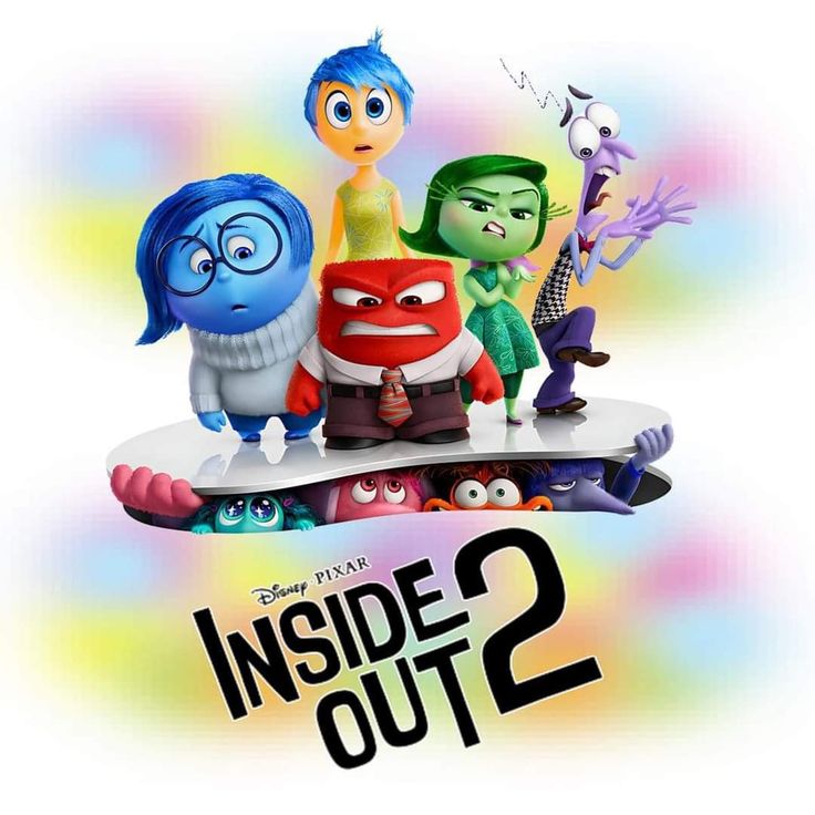 the inside out 2 movie poster with monsters and other cartoon characters on top of it