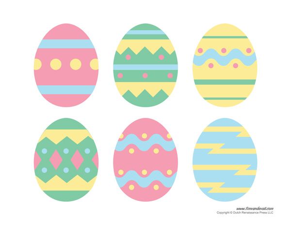 easter eggs with different designs on them