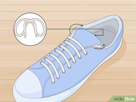 How to Hide Shoelaces: 10 Steps (with Pictures) - wikiHow How To Tie Laces, Ways To Tie Shoelaces, How To Tie Shoes, Adidas Shoes Superstar, Lace Diy, Superga Shoes, Superstars Shoes, Inside Shoes, Shoe Lace Tying Techniques