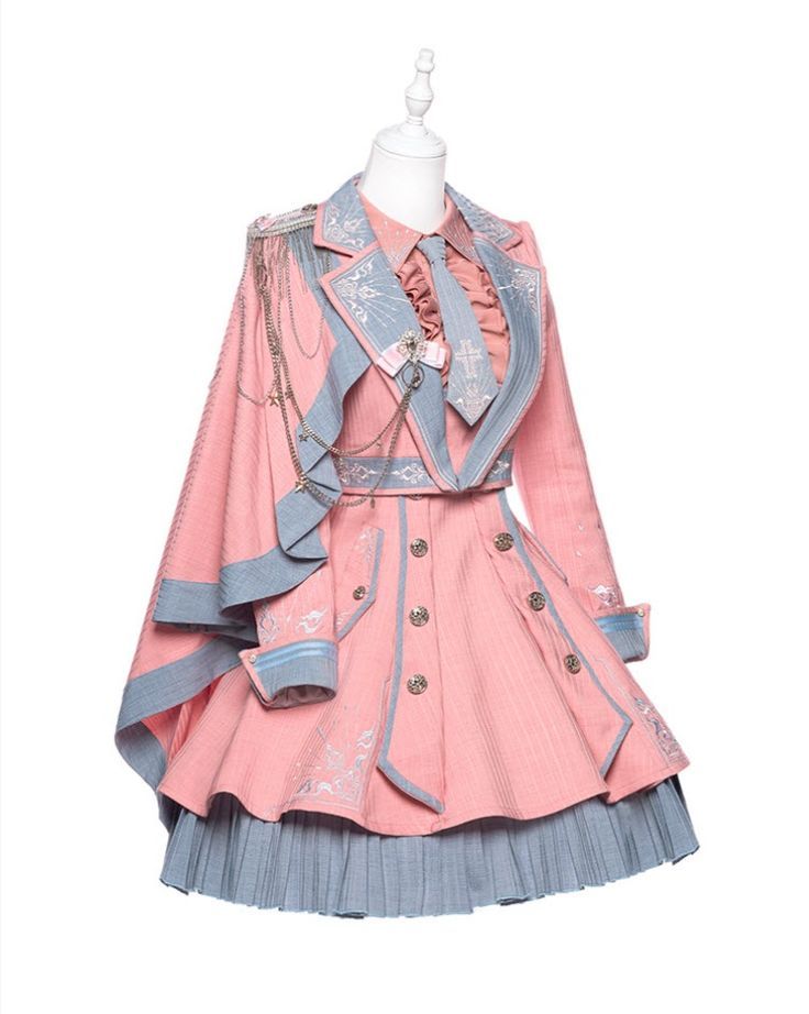 New Release: 【Pink Blue Color】 of 【-Coronation of My Princess- Lolita JSK, Blouse, Jacket and Capes】 

◆ Shopping Link >>> https://lolitawardrobe.com/pink-blue-color-yupbro-coronation-of-my-princess-lolita-jsk-blouse-jacket-and-capes_p7568.html Blue Clothing Aesthetic, Pink And Blue Clothes, Blue Pink Outfit, Pink And Blue Outfits, Pink Blue Outfit, Shoulder Cloak, Jacket Reference, Princess Clothes, Blue College