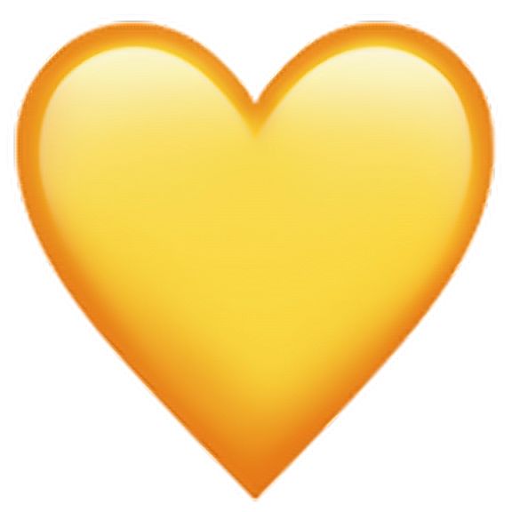 an orange heart shaped object on a white background