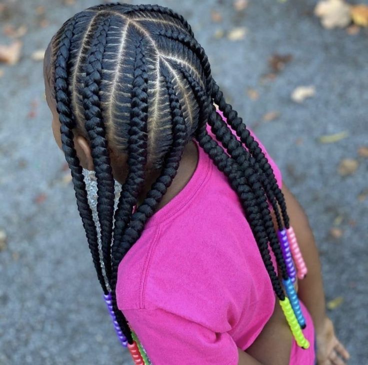 Beads Hairstyles For Kids, Cute Braids With Beads, Braids With Beads Hairstyles, Toddlers Hairstyles, Girls Braided Hairstyles Kids, Onyx Hair, Beads Hairstyles, School Braids, Black Kids Braids Hairstyles