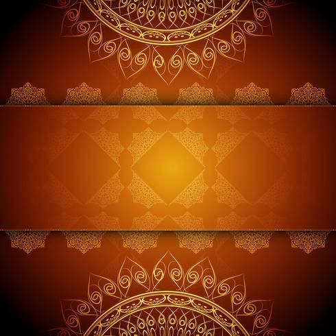 an orange and gold background with intricate designs