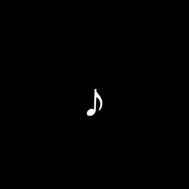 a black background with a white musical note