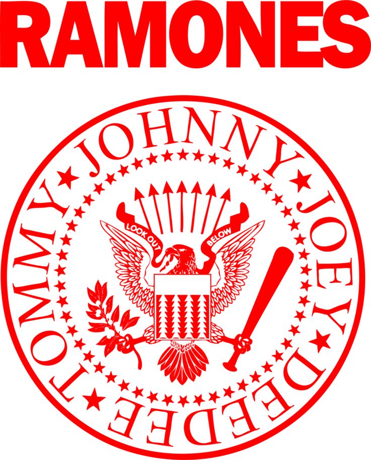 the ramones logo with an eagle on it