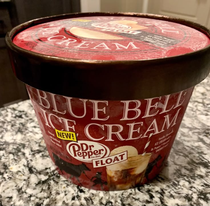 an ice cream container sitting on top of a counter