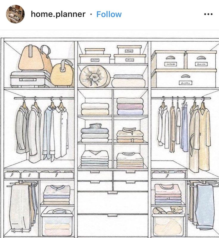 an open closet with clothes and other items