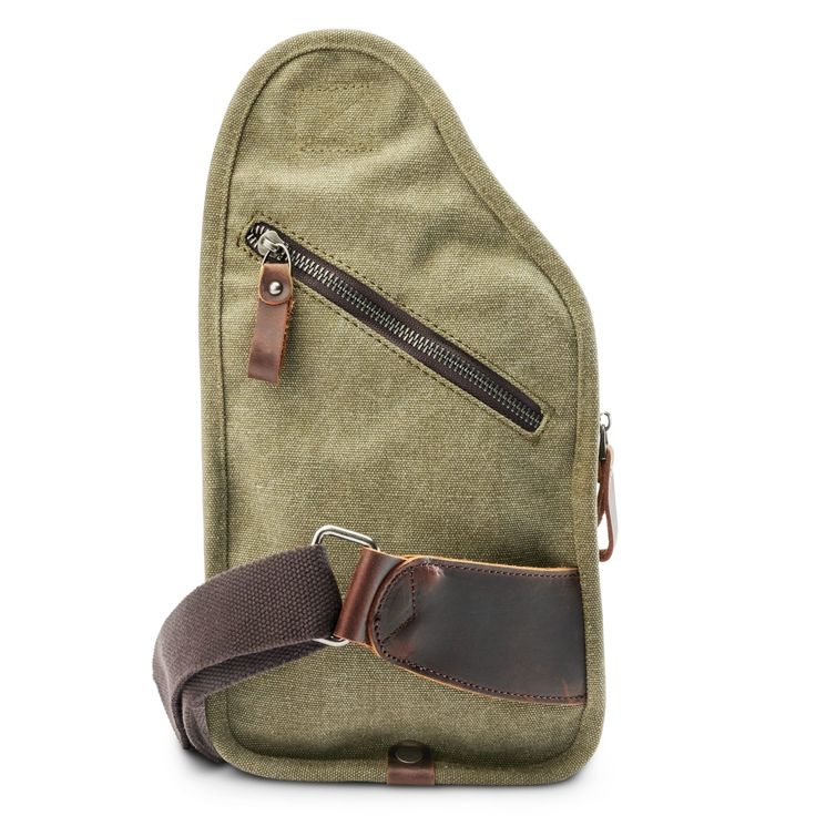 * Durable canvas and leather construction
 * Plenty of compartments
 * Adjustable-length strap Casual Shoulder Bag With Adjustable Strap For Everyday, Leather Shoulder Bag With Anti-theft Pocket For Outdoor, Khaki Crossbody Shoulder Bag For Travel, Casual Crossbody Satchel For Everyday Carry, Khaki Shoulder Bag For Everyday Use, Casual Everyday Carry Shoulder Bag, Canvas Shoulder Chest Bag With Zipper Pocket, Canvas Chest Bag With Zipper Pocket, Daily Use Crossbody Chest Bag In Canvas