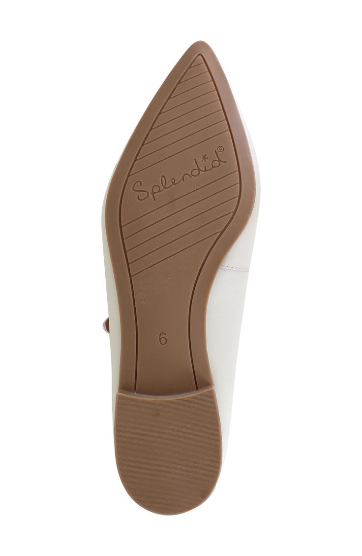 An adjustable mary jane strap lends timeless style and easy wear to a rich leather flat fashioned with a pointy toe for contemporary allure. Adjustable strap with buckle closure Cushioned footbed Leather upper/synthetic lining and sole Imported Mary Jane Flats, Leather Flats, Fashion Flats, Easy Wear, Womens Flats, Timeless Style, Mary Janes, Timeless Fashion, Leather Upper