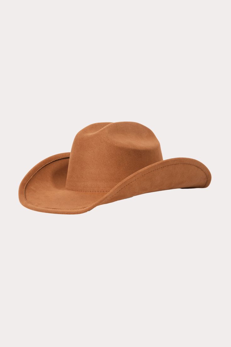 Western cowboy hat Brown Felt Hat For Rodeo, One Size, Brown Felt Hat For Rodeo, One Size Fits Most, Classic Cap For Rodeo, Brown Cap Felt Hat For Rodeo, Brown Cap For Western-themed Events, Solid Hat Band For Rodeo In Fall, Casual Felt Hat For Rodeo, One Size Fits Most, Solid Hat Bands For Rodeo In Fall, Brown Fedora For Rodeo Events