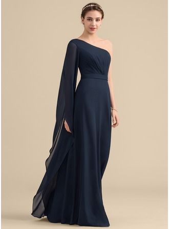 JJ's House Ruffle Chiffon One Shoulder Fall Spring Summer Winter A-line General Plus Side Zip Elegant Dark Navy Height:5.8ft（176cm） Bust:32in（82cm）Waist:24in（61cm）Hips:35in（89cm） No Floor-Length Long Sleeves Bridesmaid Dress. #JJ's House #Ruffle #Chiffon #OneShoulder #Fall #Spring #Summer #Winter #Aline #General #Plus #SideZip #Elegant #DarkNavy #No #FloorLength #LongSleeves #BridesmaidDress Cap Sleeve Bridesmaid Dress, Princess Bridesmaid Dress, Sleeveless Bridesmaid Dresses, Floor Length Chiffon Bridesmaid Dresses, Ruffle Fabric, Bridesmaid Dresses Online, Chiffon Bridesmaid Dress, Bridesmaid Gown, Dress Silhouette