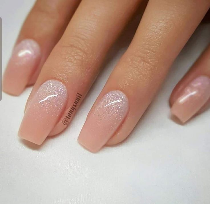 Types Of Nails Shapes, Unghie Sfumate, Tapered Square Nails, Nail Time, Tapered Square, Her Nails, Nail Art Wedding, Glitter Ombre, Types Of Nails