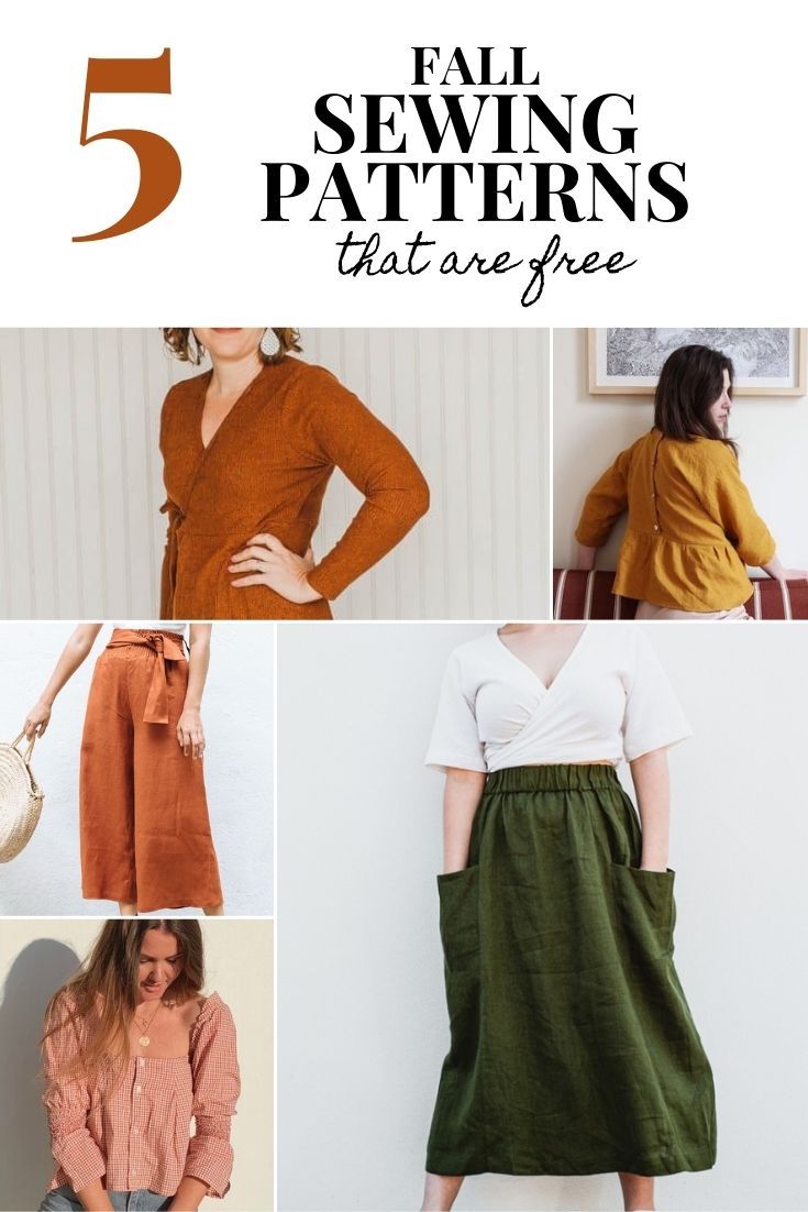 the 5 fall sewing patterns that are free