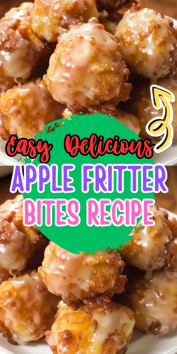 an image of apple fritter bites recipe