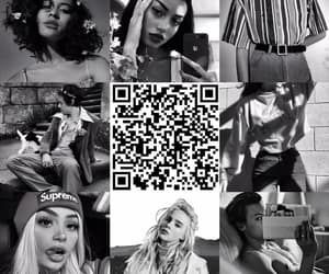 a collage of photos with people and qr - code on the top right