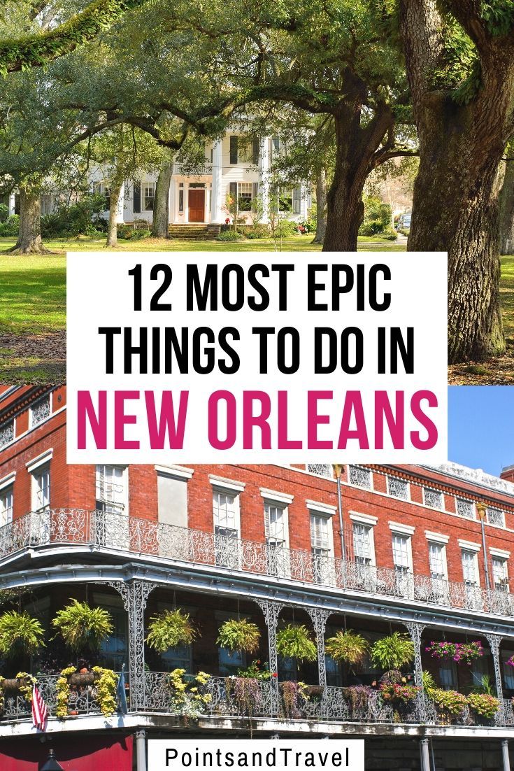 two pictures with the words 12 most epic things to do in new orleans