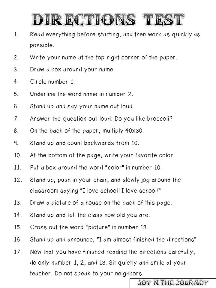 the instructions for directions to write and use in an english language text book, which is also