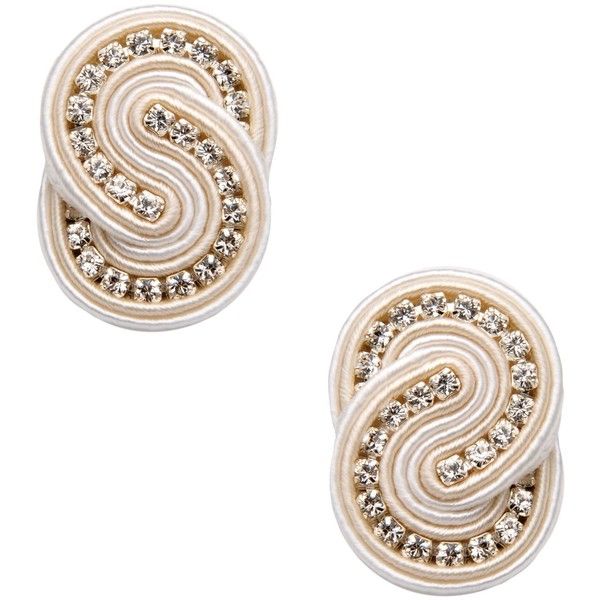 Dori Csengeri Earrings featuring polyvore, fashion, jewelry, earrings, ivory, ivory jewelry, ivory earrings and dori csengeri Soutache Tutorial, Ivory Jewelry, Ivory Earrings, Soutache Earrings, Soutache Jewelry, Textile Jewelry, Fashion Jewelry Earrings, Shibori, Nappa Leather