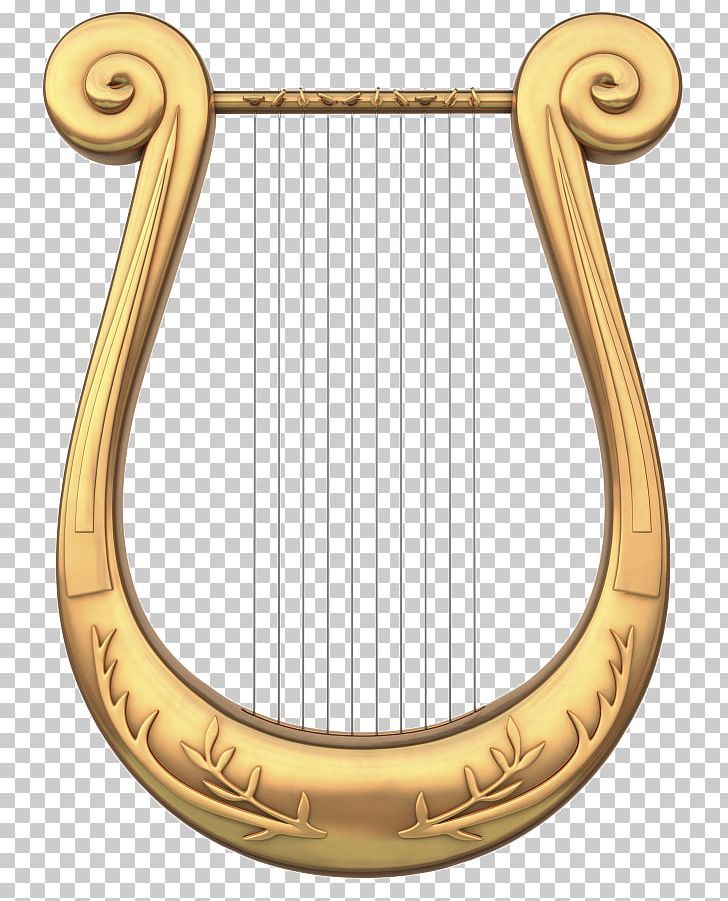 a golden harp on a transparent background