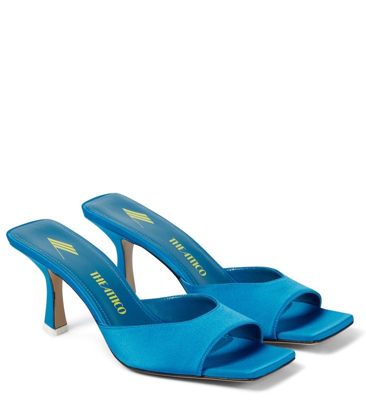 Shoes Png, Satin Sandals, Ankle Tie Sandals, The Attico, Mid Heel Sandals, Blue Heels, Blue Sandals, Pretty Shoes, Dream Shoes