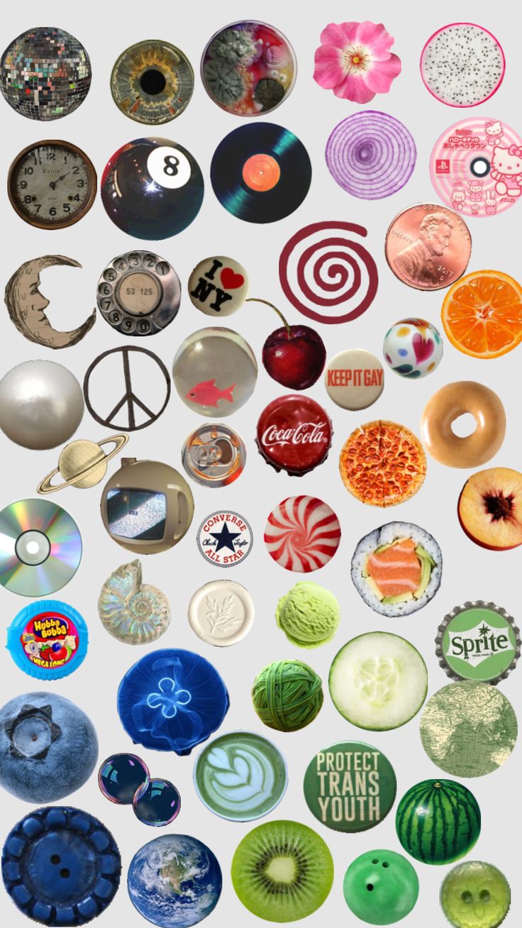 an assortment of various buttons and magnets on a white background with the words project trans touch written below them