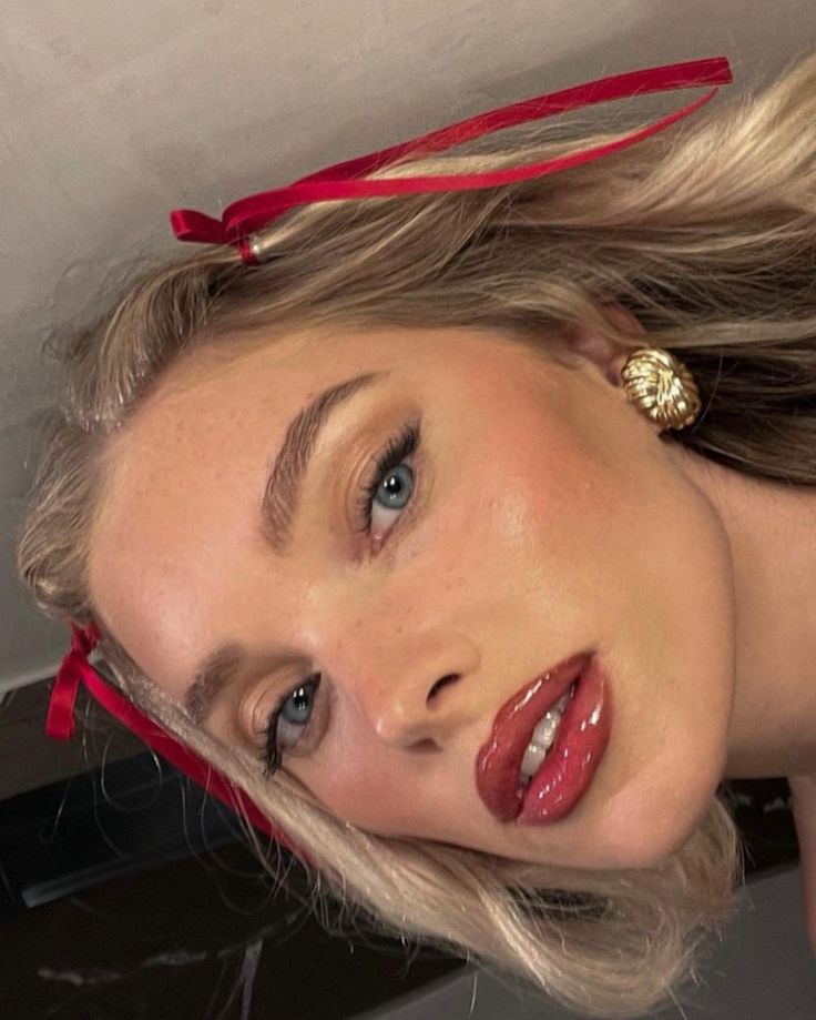 No Make Up Make Up Look, Maquillage On Fleek, Dag Make Up, Elegantes Makeup, Mekap Mata, Flot Makeup, Red Lip Makeup, Vlasové Trendy, Smink Inspiration