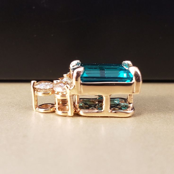 "Emerald Pendant Custom made in all 14k 🌹 Rose Gold, set with three sparkling Genuine Diamonds totaling .38cts. Featuring a Beautiful Lab Grown Emerald measuring in at 9X7mm all set prong style with a hidden bail. A unique twist on a timeless design, perfect for layering with your favorite pendants. **.38ct of Natural Diamonds **This listing is for the pendant only. **Emerald is the official May Birthstone and Diamond is the official April Birthstone. Please feel free to contact me anytime, if Dazzling Three Stone Jewelry Gift, Fine Jewelry In Rose Gold With Three Stones, Rose Gold Three Stone Jewelry For Gift, Rose Gold Three Stone Jewelry Gift, Rose Gold Three Stone Jewelry As A Gift, Rose Gold Three Stone Fine Jewelry, Fine Rose Gold Three Stone Jewelry, Formal Rose Gold Three Stone Jewelry, Rose Gold Cubic Zirconia Three Stone Jewelry