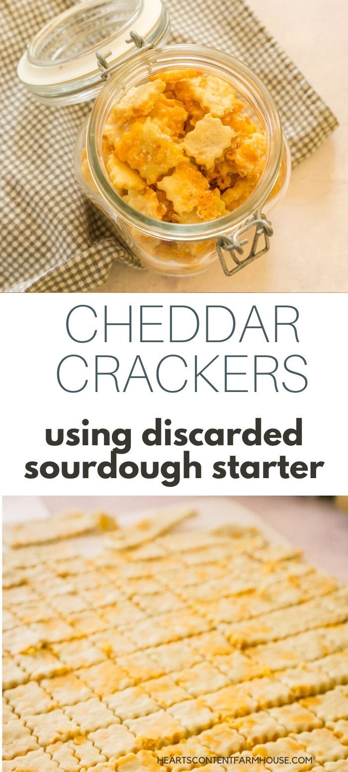 cheddar crackers in a glass bowl with text overlay