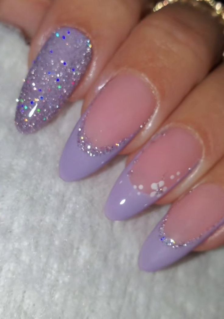 Attractive Christmas Lilac Nail Designs Ideas 2024 | Lilac nails, Purple nails, Simple nails Purple And White Nails, Lilac Nails Design, Purple And Silver Nails, Light Purple Nails, Quinceanera Nails, Purple Acrylic Nails, Lilac Nails, Nails Yellow, Purple Nail Designs