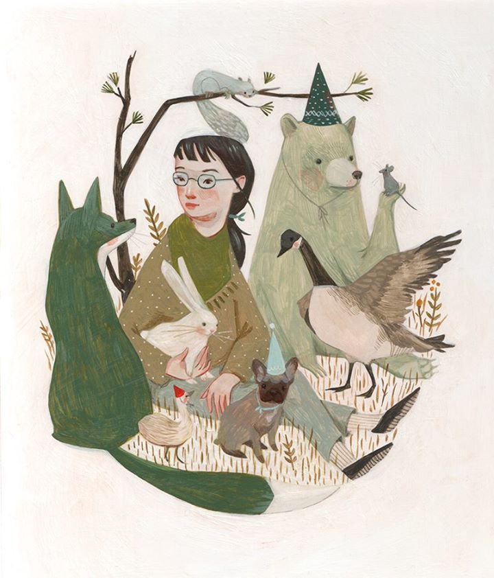 Nature Women, Rebecca Green, 동화 삽화, Animals And Birds, Women Painting, 캐릭터 드로잉, Art And Illustration, Children's Book Illustration, Magazine Art